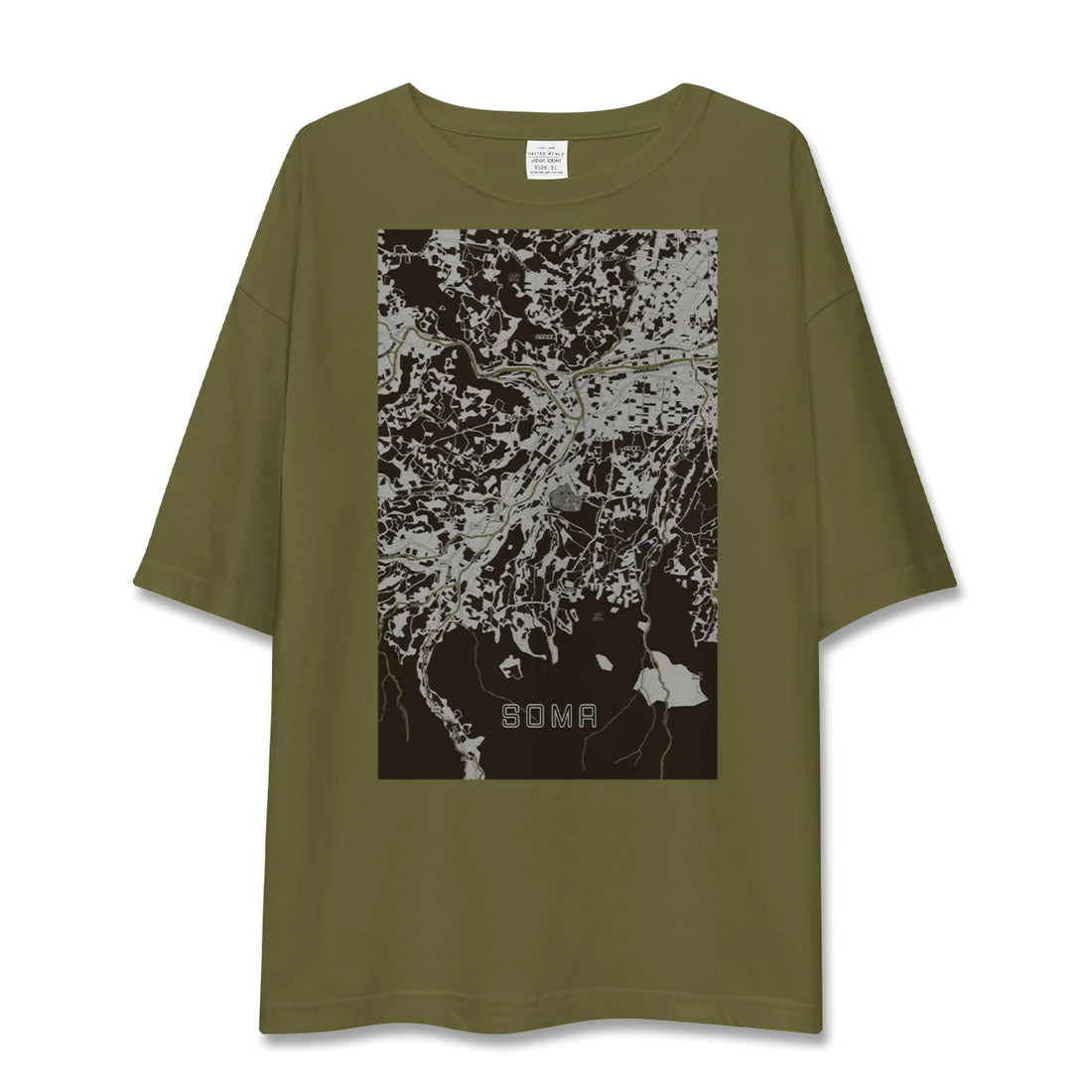 【相馬(青森県)(青森県)】地図柄ビッグシルエットTシャツ