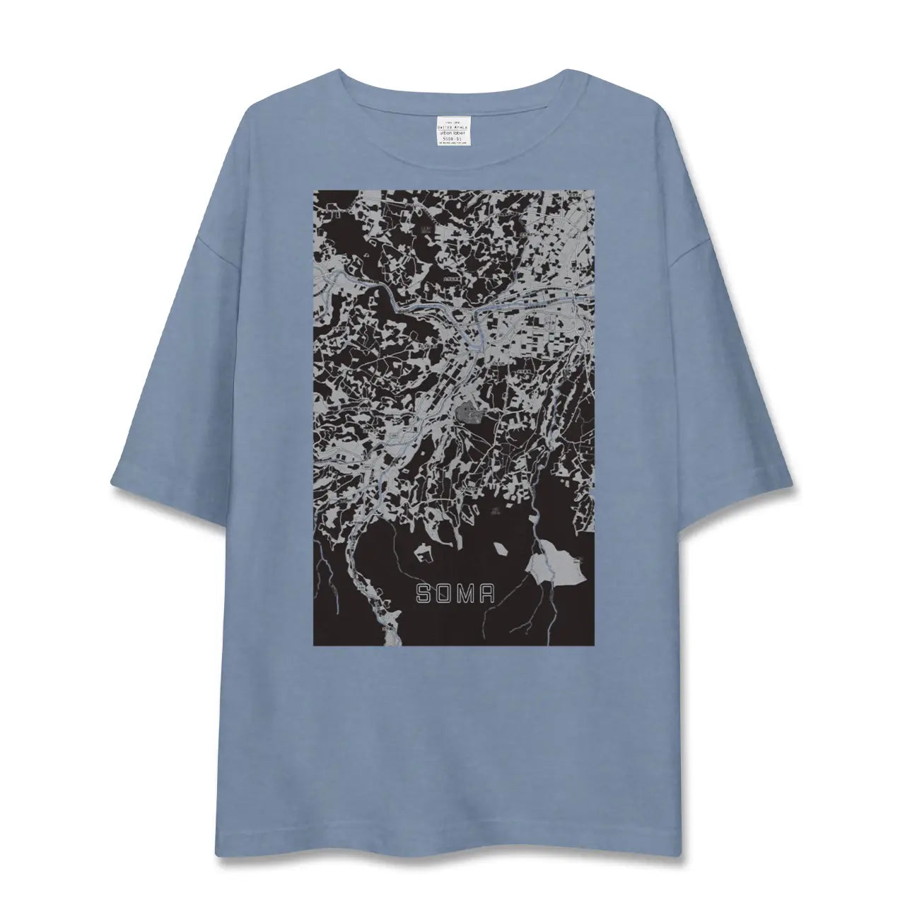 【相馬(青森県)(青森県)】地図柄ビッグシルエットTシャツ