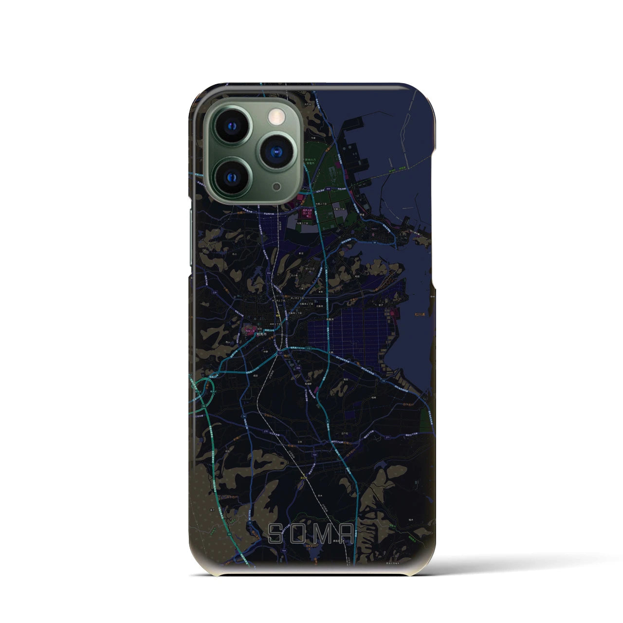 【相馬(福島県)】地図柄iPhoneケース(バックカバータイプ)