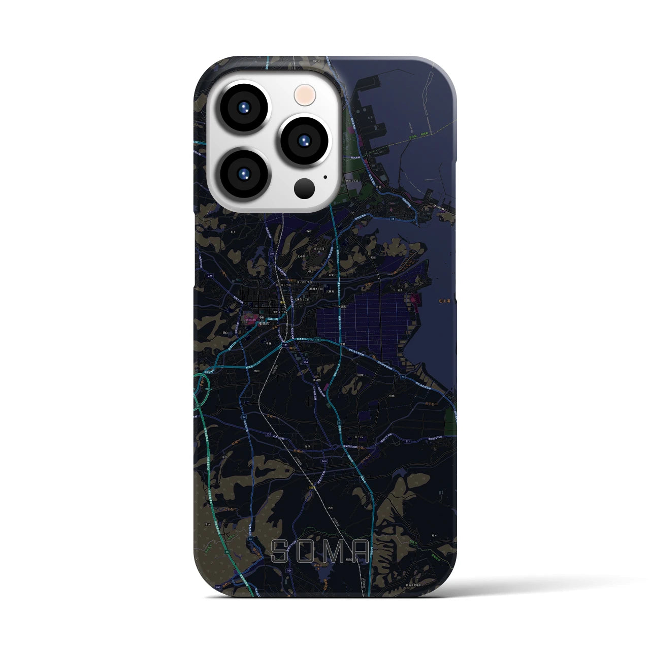 【相馬(福島県)】地図柄iPhoneケース(バックカバータイプ)