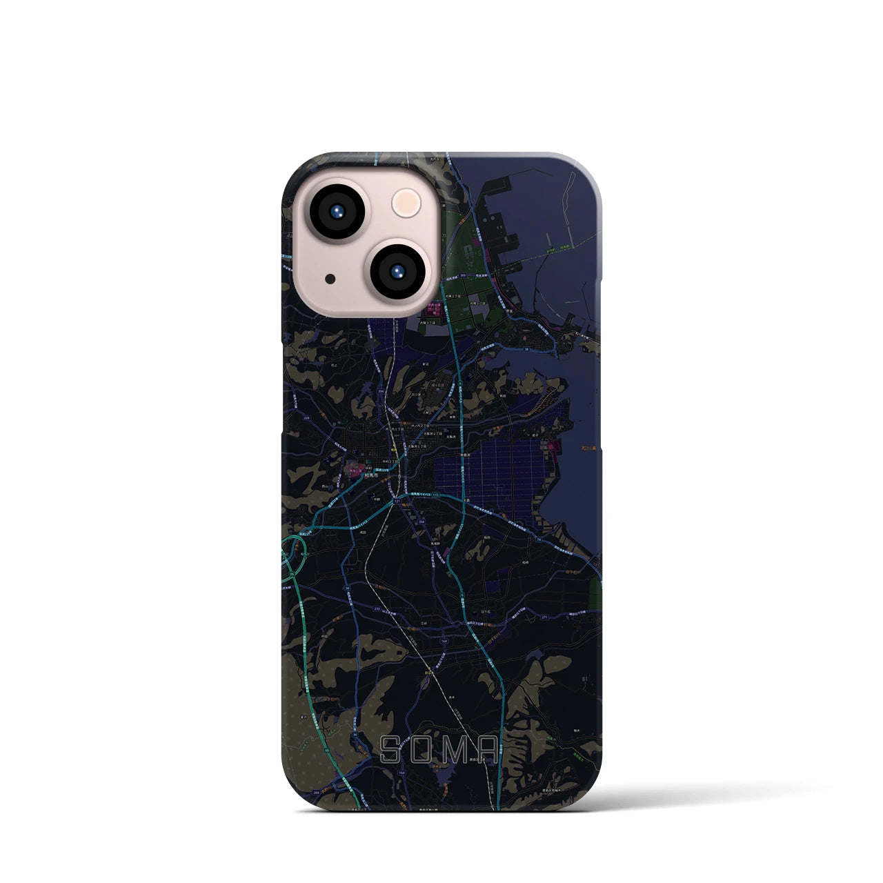 【相馬(福島県)】地図柄iPhoneケース(バックカバータイプ)