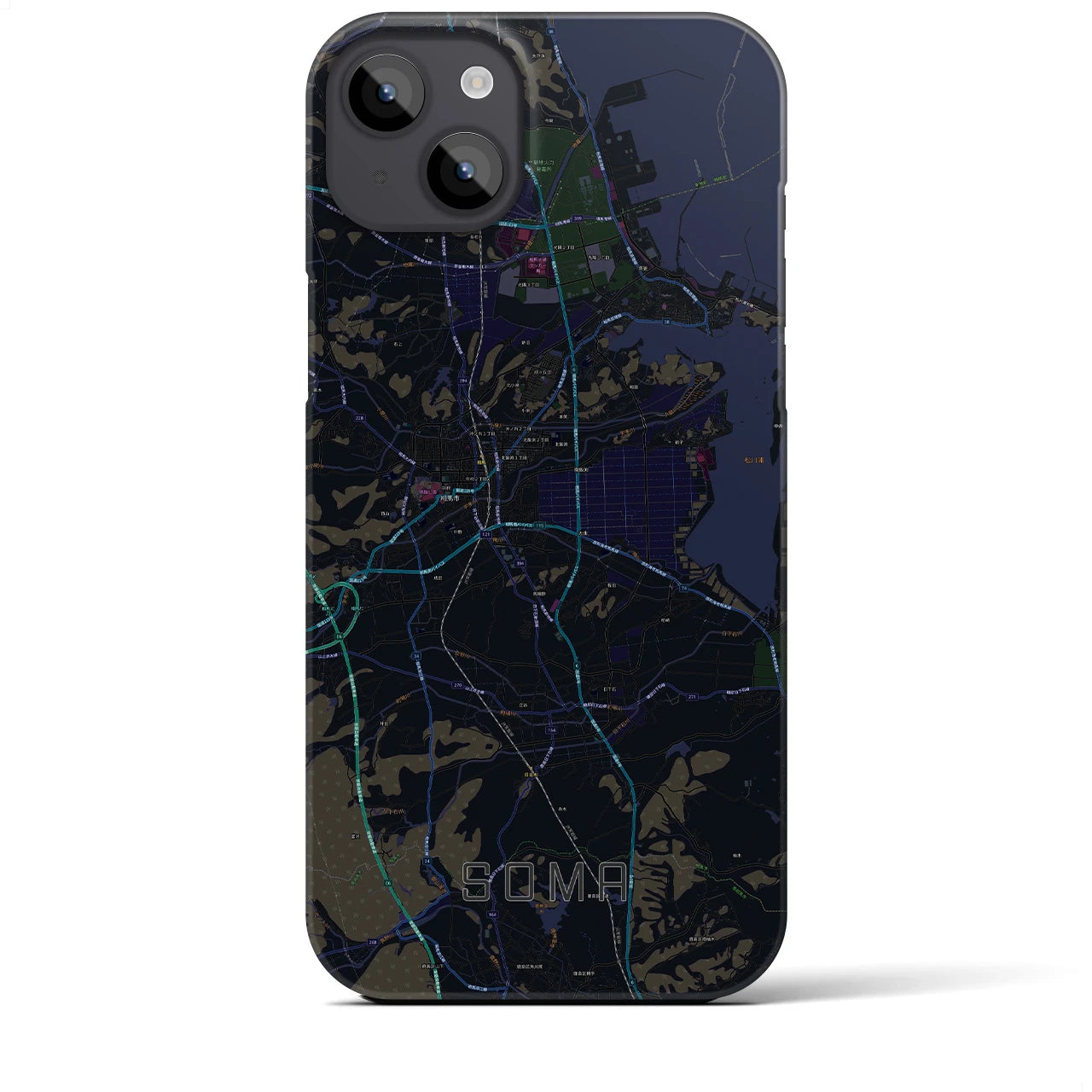 【相馬(福島県)】地図柄iPhoneケース(バックカバータイプ)