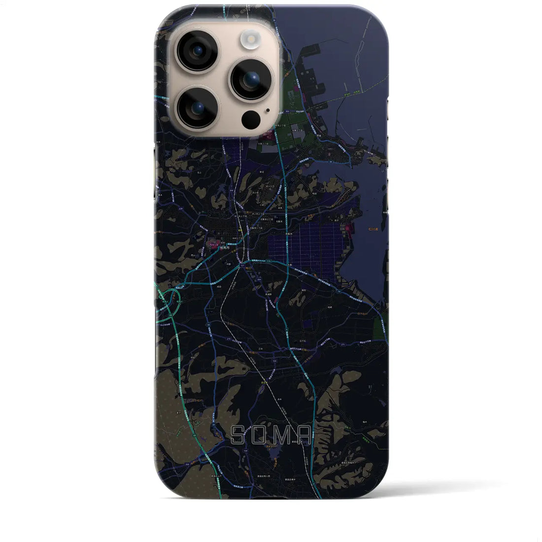 【相馬(福島県)】地図柄iPhoneケース(バックカバータイプ)