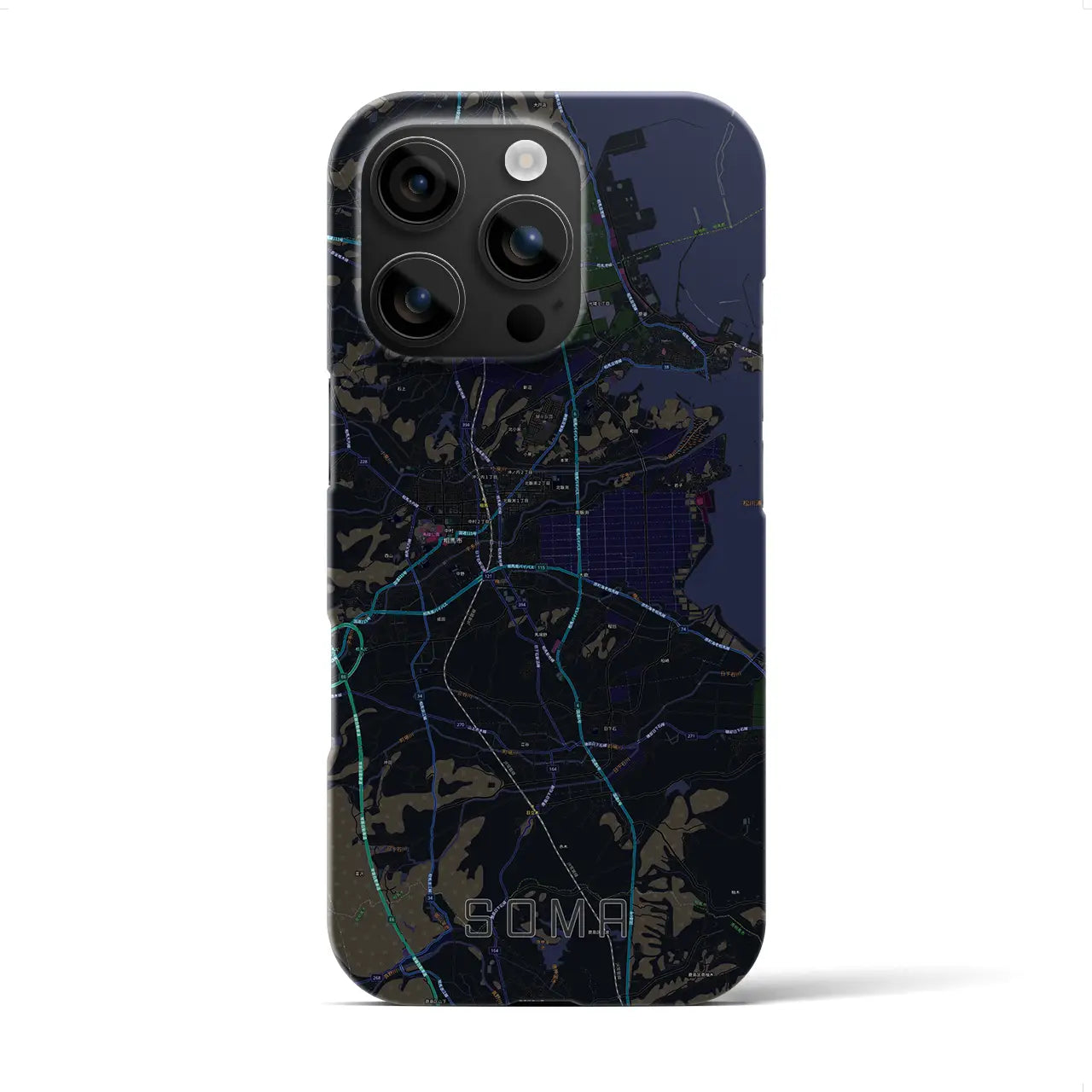 【相馬(福島県)】地図柄iPhoneケース(バックカバータイプ)