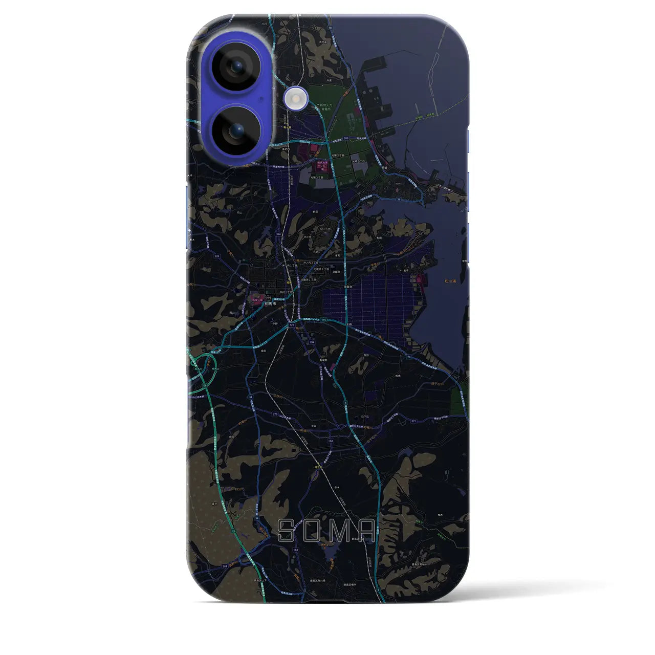 【相馬(福島県)】地図柄iPhoneケース(バックカバータイプ)