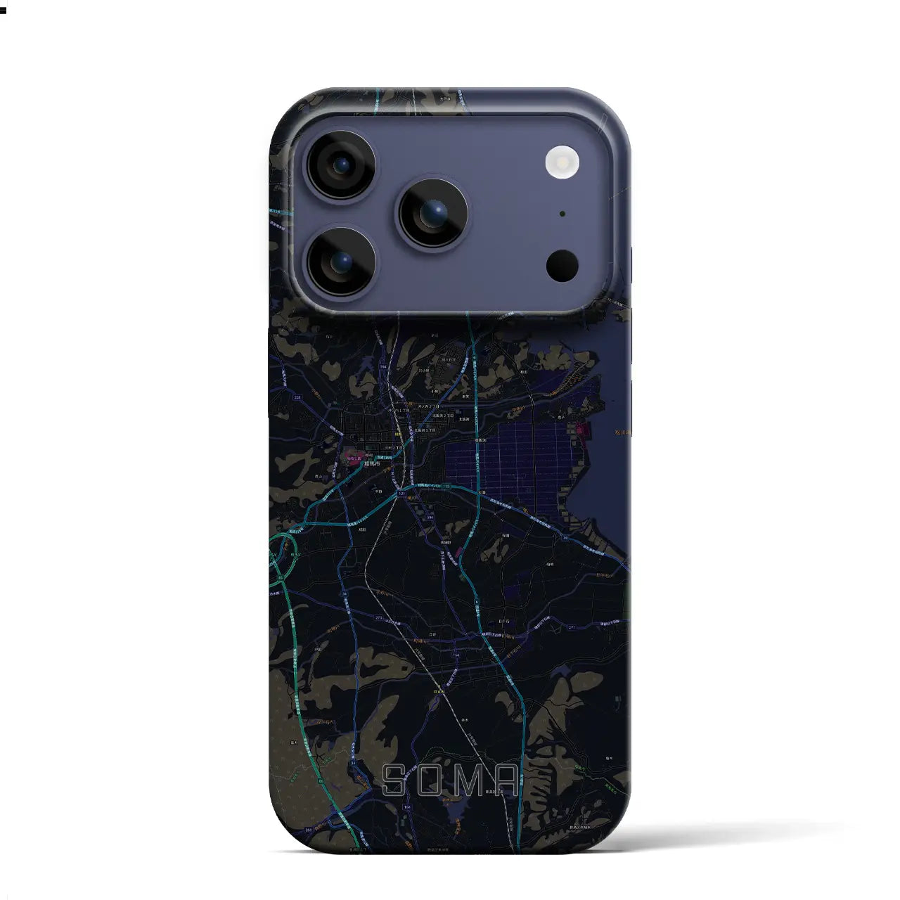 【相馬(福島県)】地図柄iPhoneケース(バックカバータイプ)