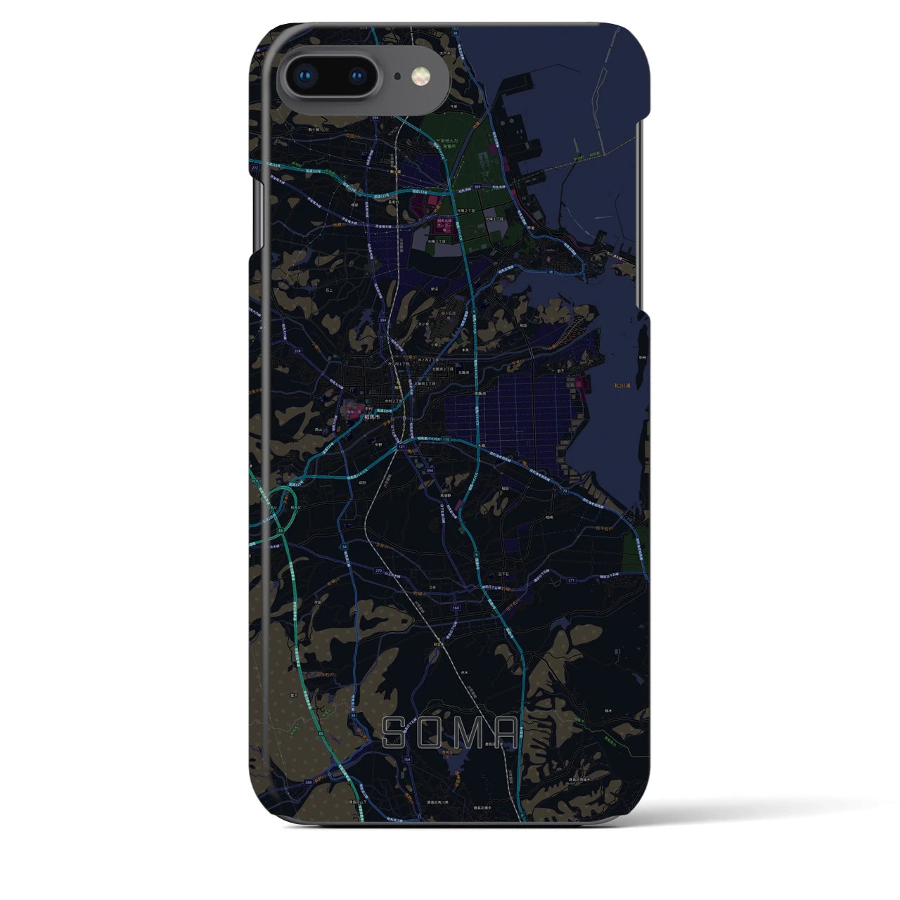 【相馬(福島県)】地図柄iPhoneケース(バックカバータイプ)