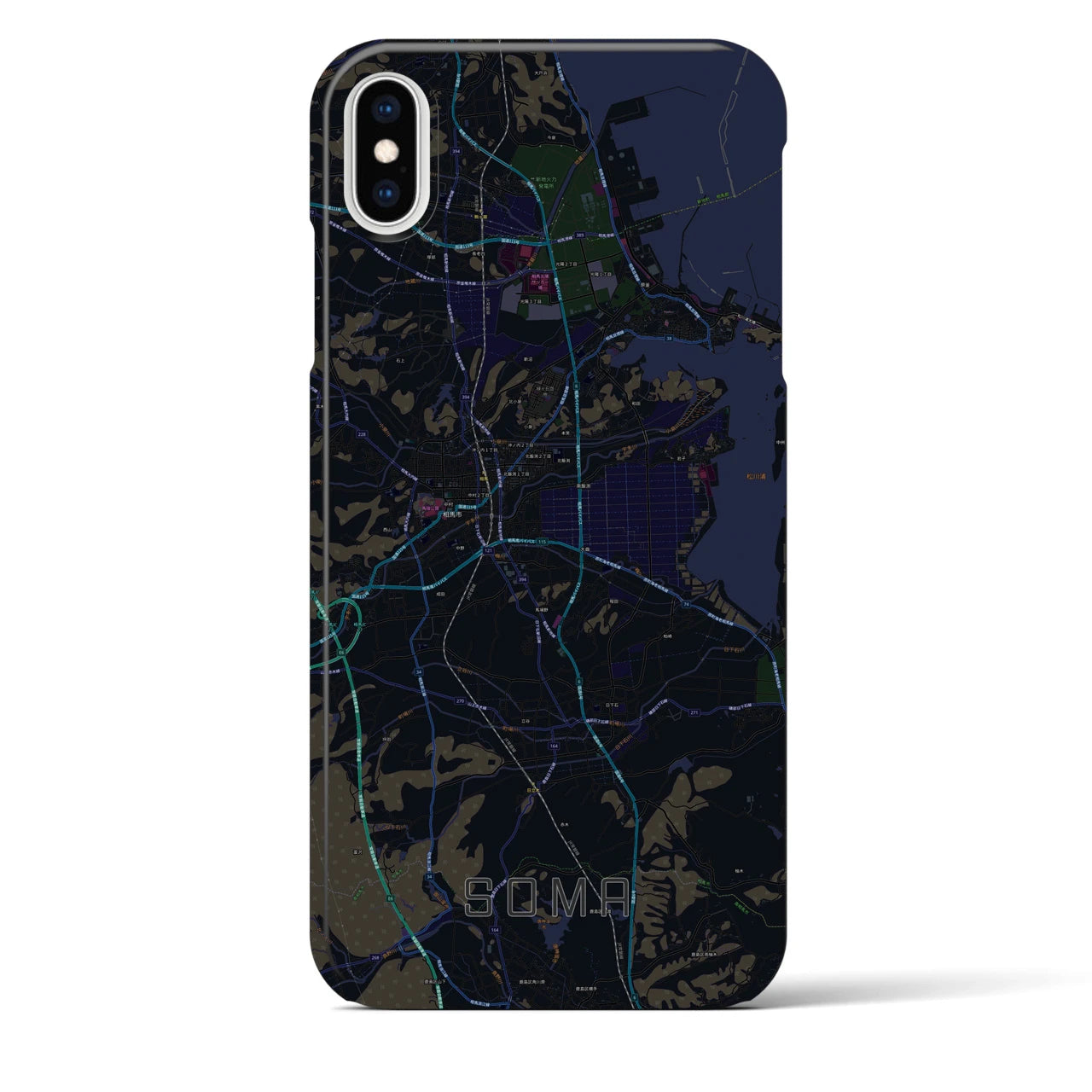 【相馬(福島県)】地図柄iPhoneケース(バックカバータイプ)