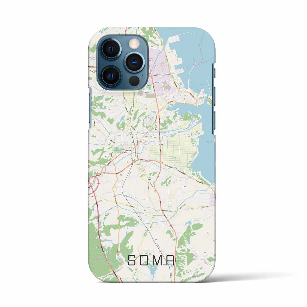 【相馬(福島県)】地図柄iPhoneケース(バックカバータイプ)