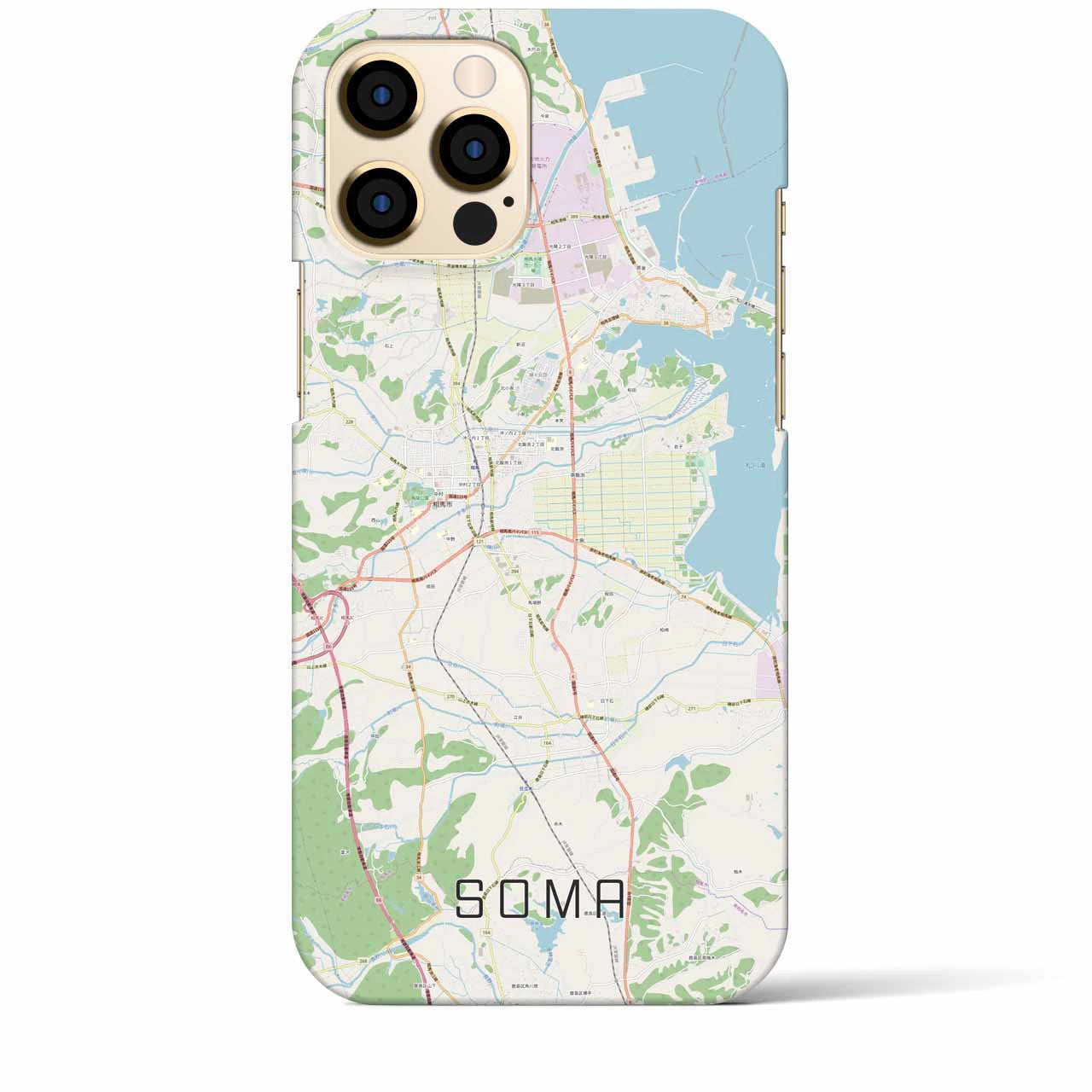 【相馬(福島県)】地図柄iPhoneケース(バックカバータイプ)