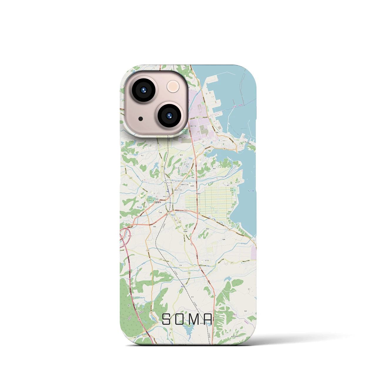 【相馬(福島県)】地図柄iPhoneケース(バックカバータイプ)