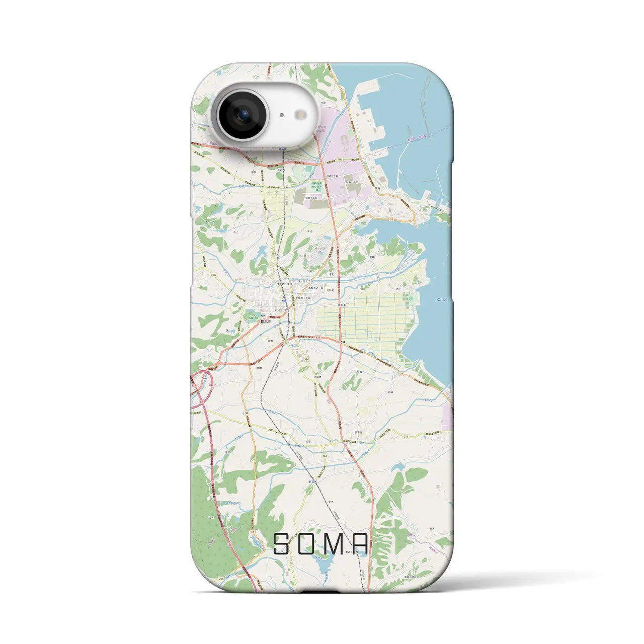 【相馬(福島県)】地図柄iPhoneケース(バックカバータイプ)