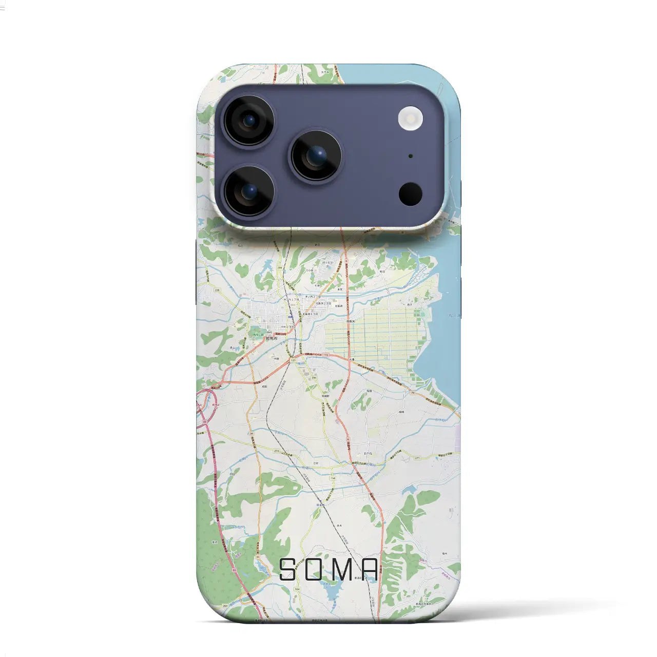 【相馬(福島県)】地図柄iPhoneケース(バックカバータイプ)