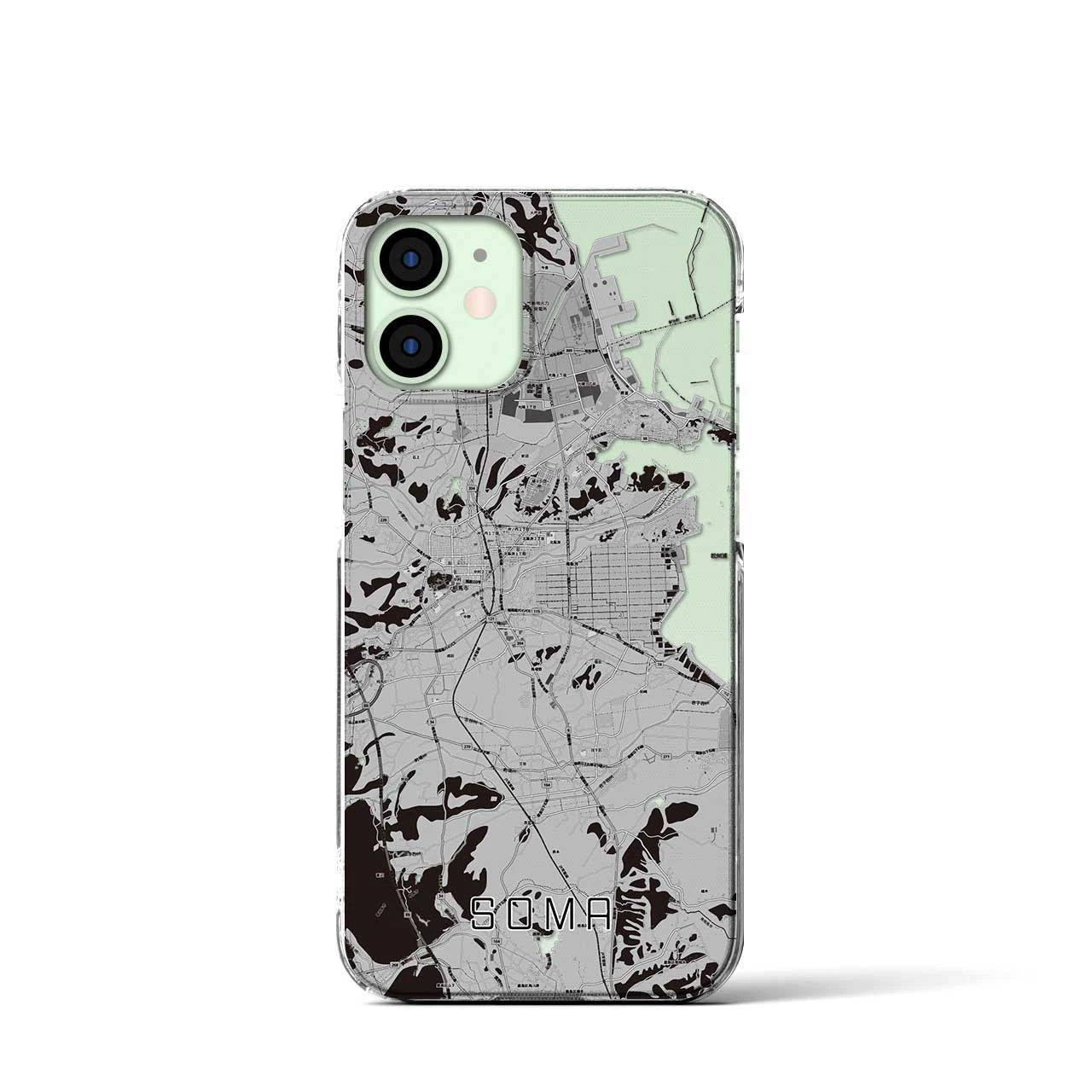 【相馬(福島県)】地図柄iPhoneケース(クリアタイプ)