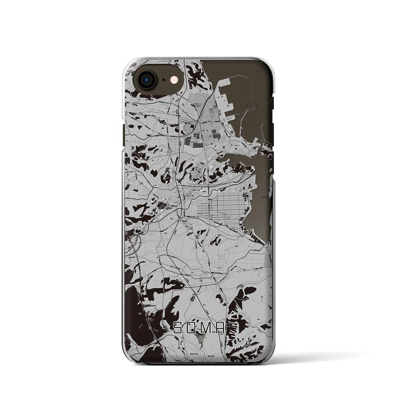 【相馬(福島県)】地図柄iPhoneケース(クリアタイプ)