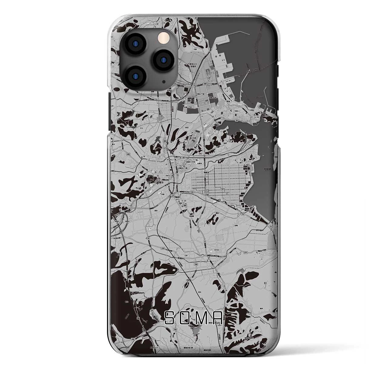 【相馬(福島県)】地図柄iPhoneケース(クリアタイプ)