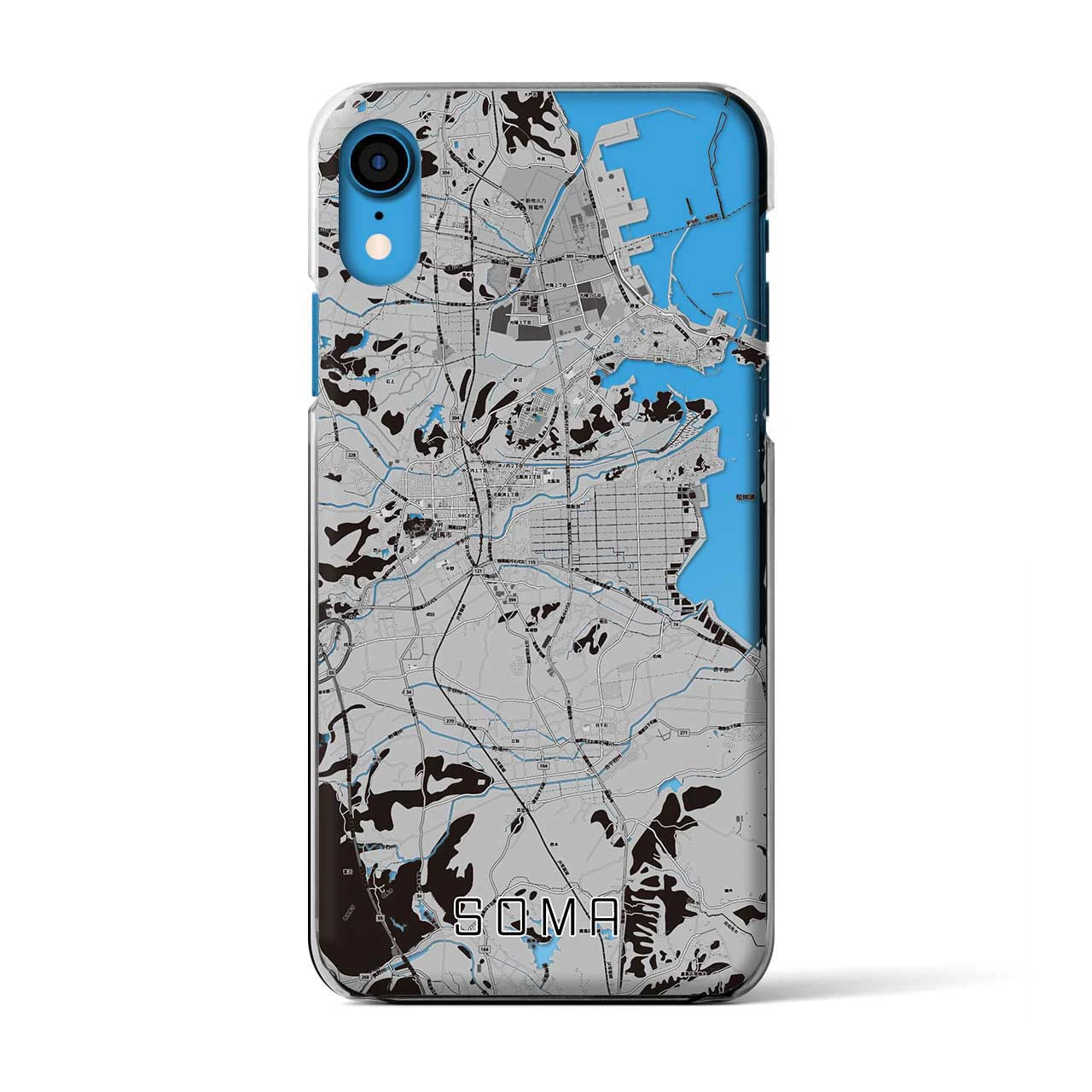 【相馬(福島県)】地図柄iPhoneケース(クリアタイプ)