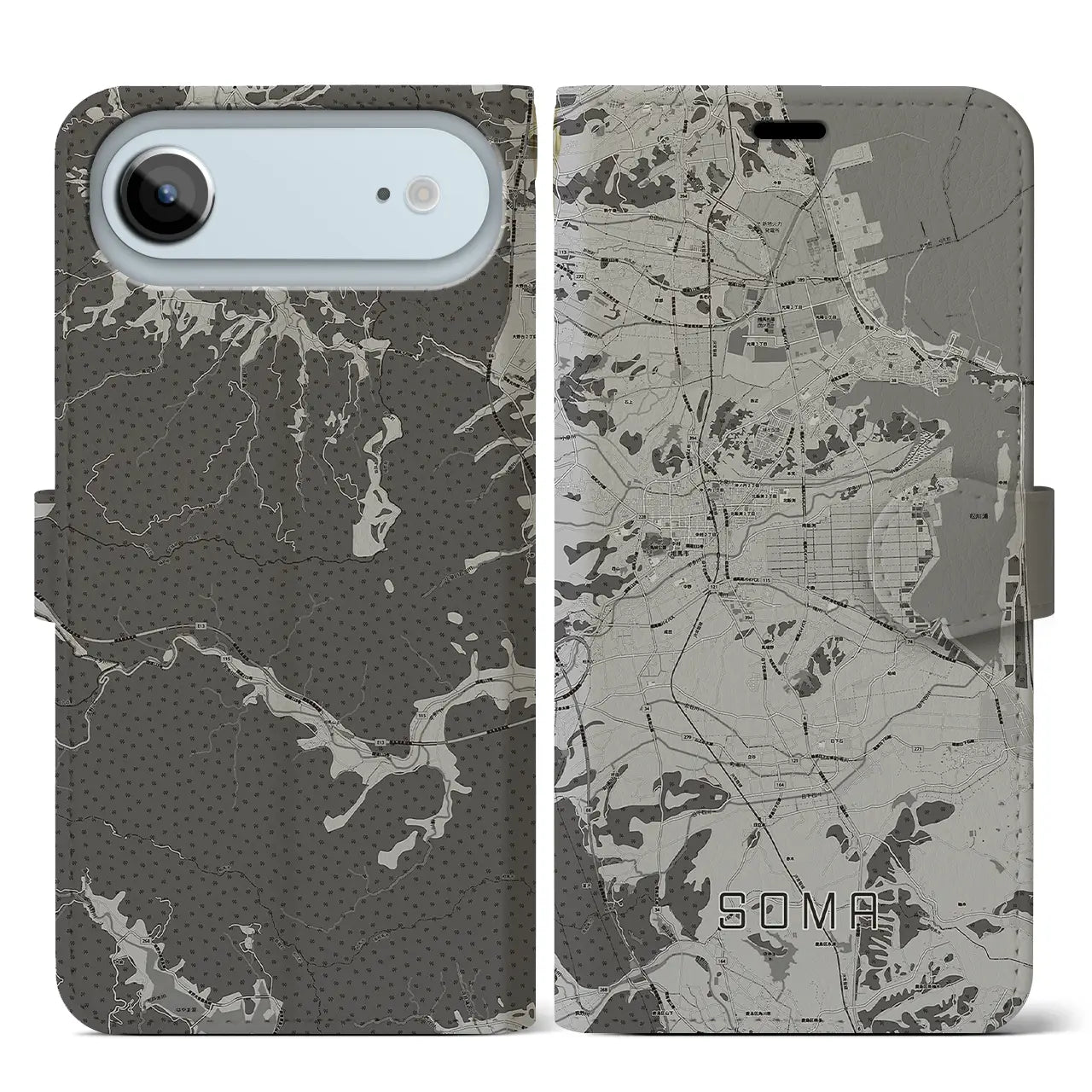 【相馬(福島県)】地図柄iPhoneケース(手帳タイプ)