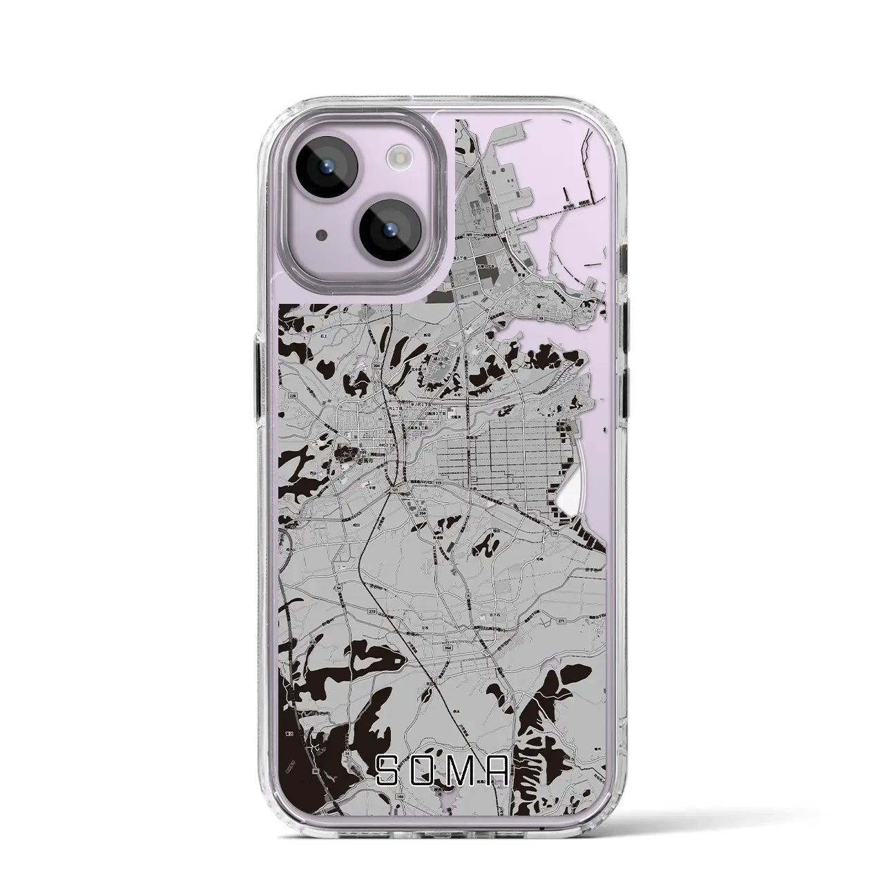 【相馬(福島県)】地図柄iPhoneケース(MagSafeタイプ)
