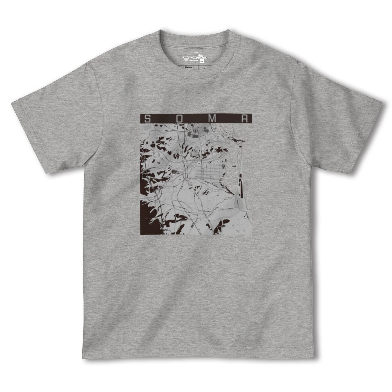 【相馬(福島県)】地図柄ヘビーウェイトTシャツ