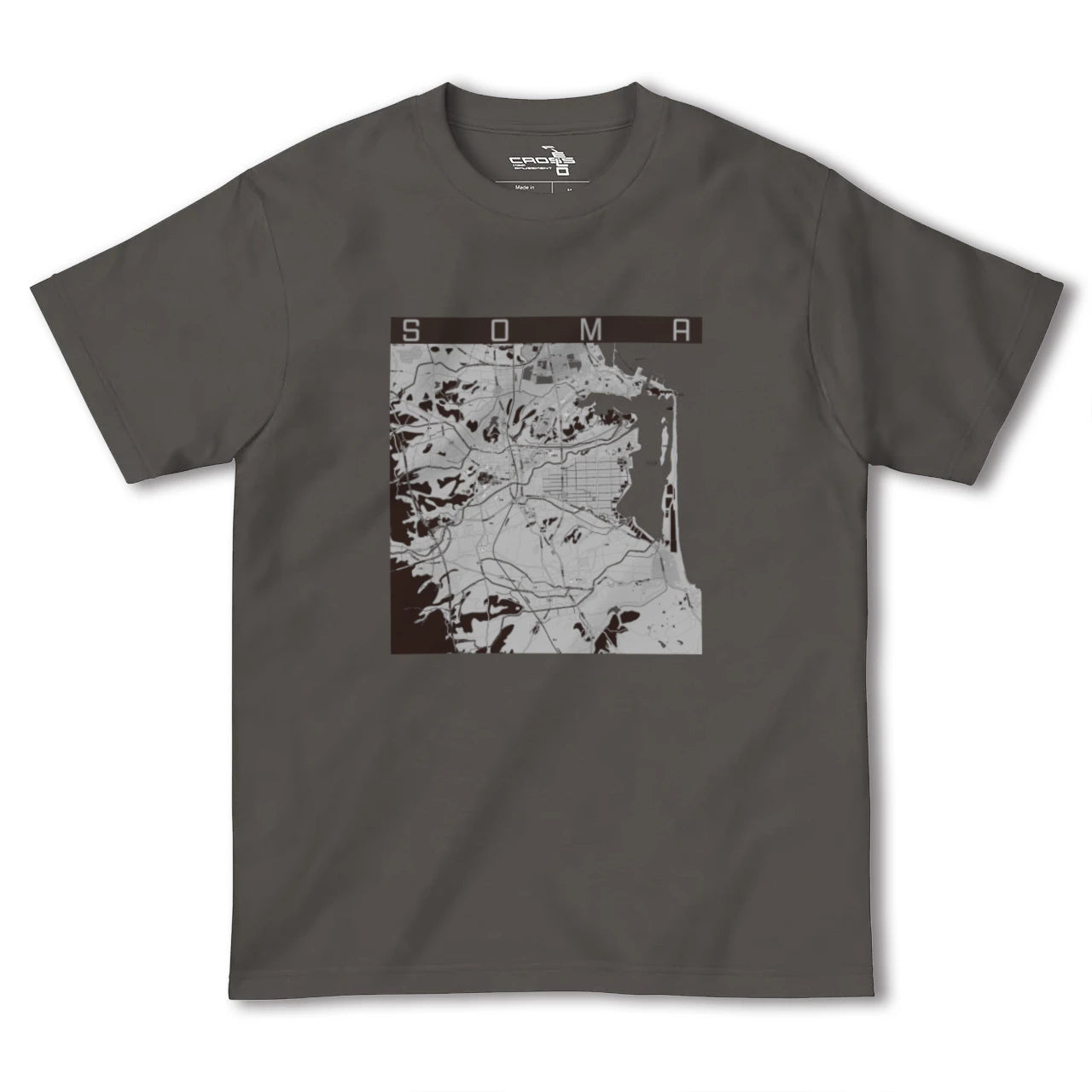 【相馬(福島県)】地図柄ヘビーウェイトTシャツ
