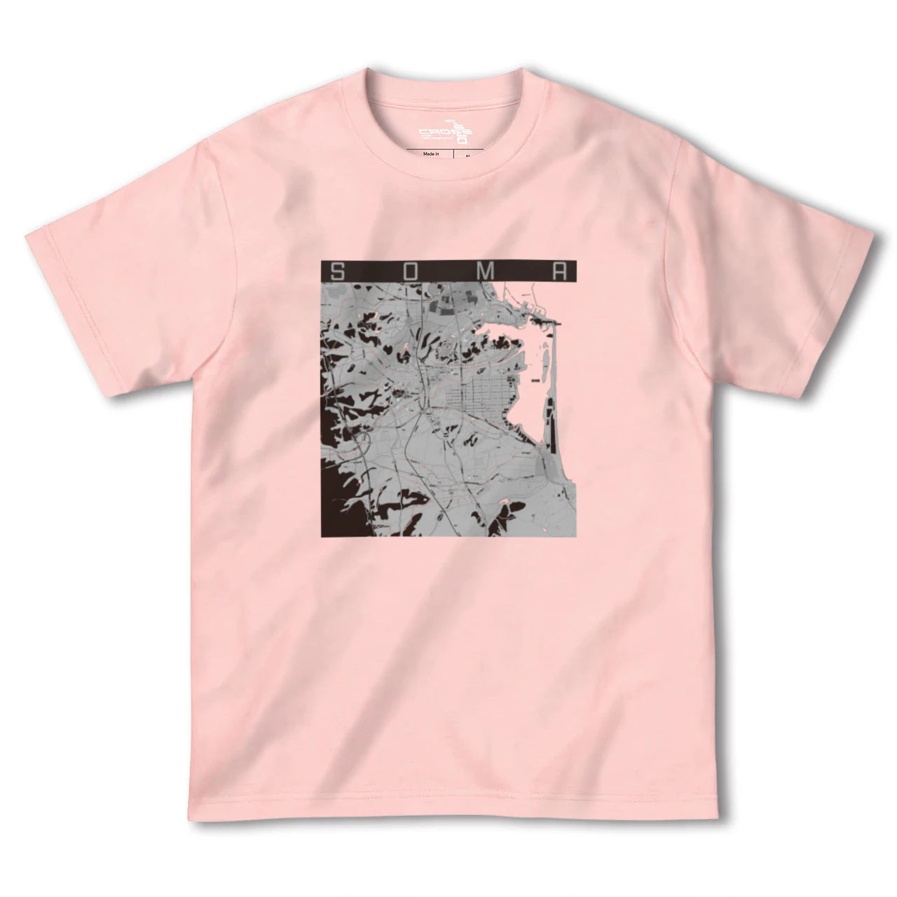 【相馬(福島県)】地図柄ヘビーウェイトTシャツ