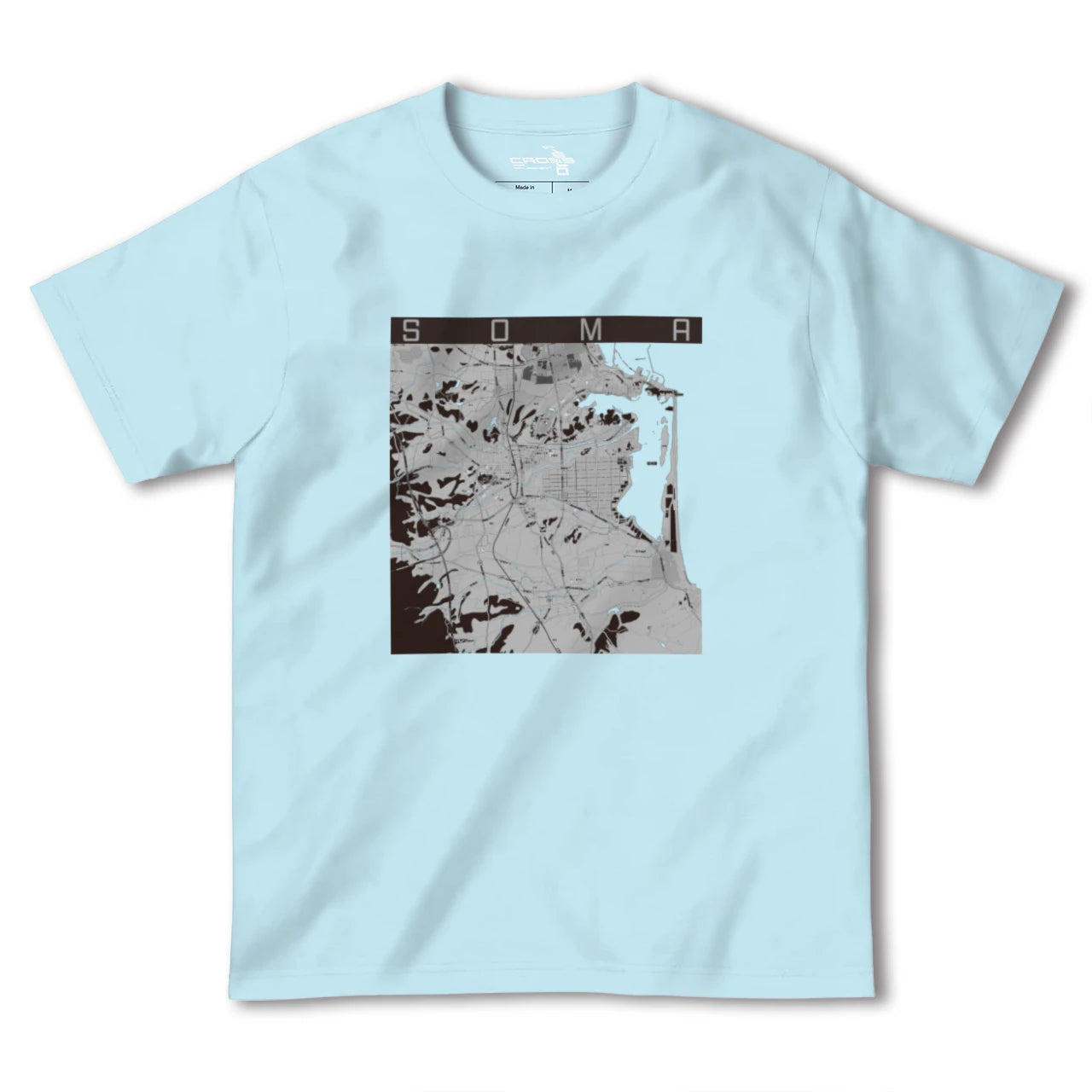 【相馬(福島県)】地図柄ヘビーウェイトTシャツ