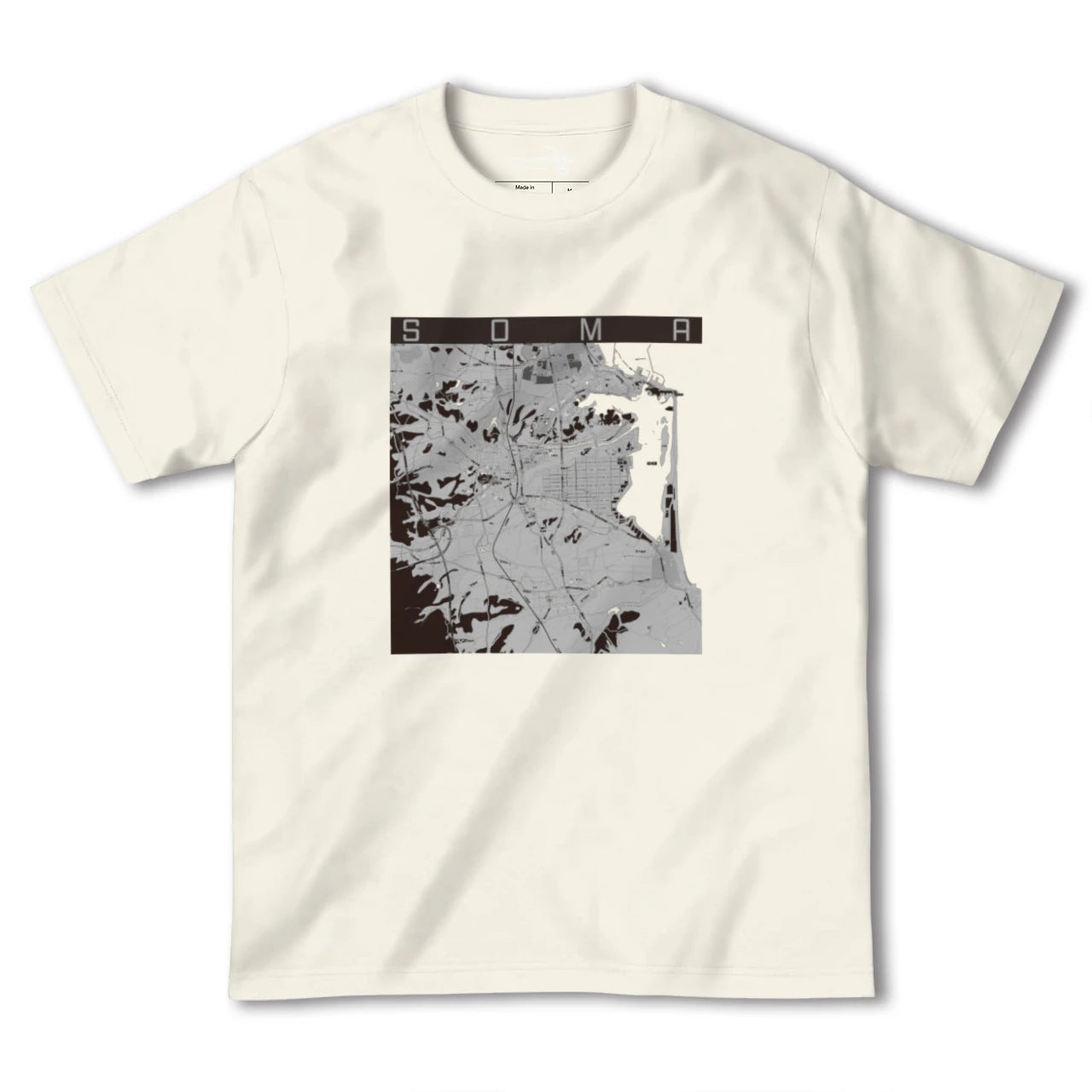 【相馬(福島県)】地図柄ヘビーウェイトTシャツ