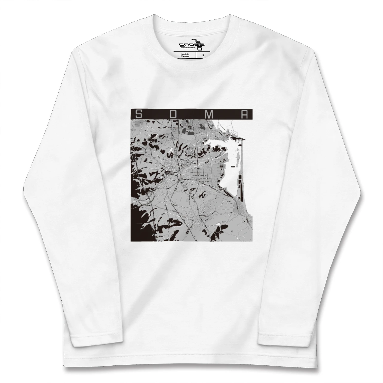【相馬(福島県)】地図柄ロングスリーブTシャツ