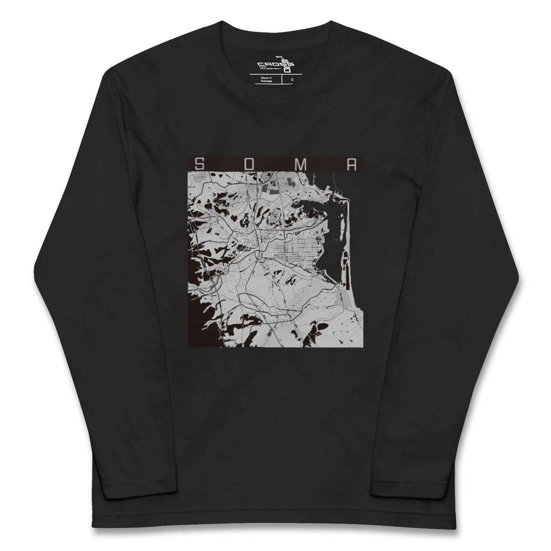 【相馬(福島県)】地図柄ロングスリーブTシャツ