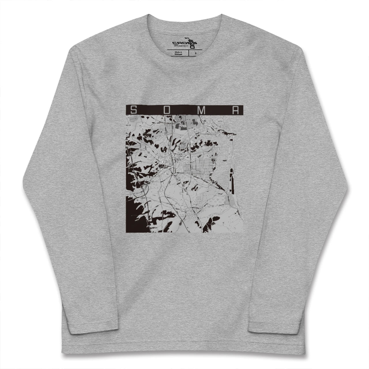 【相馬(福島県)】地図柄ロングスリーブTシャツ