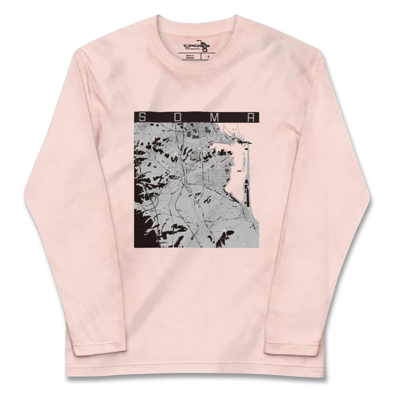 【相馬(福島県)】地図柄ロングスリーブTシャツ