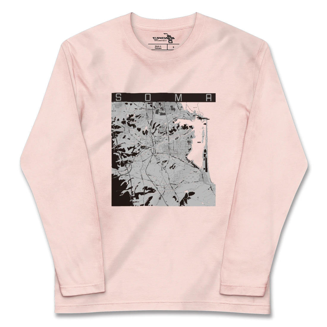【相馬(福島県)】地図柄ロングスリーブTシャツ