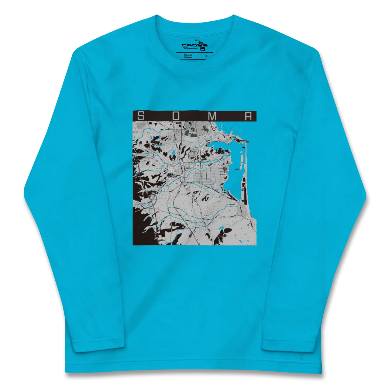【相馬(福島県)】地図柄ロングスリーブTシャツ