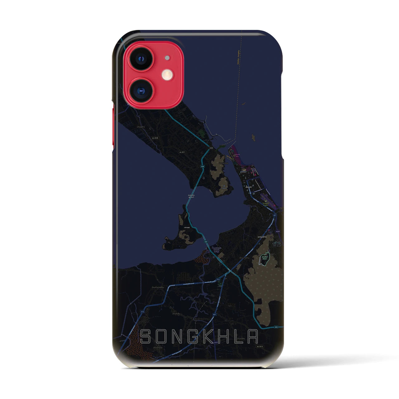 【ソンクラー(タイ)】地図柄iPhoneケース(バックカバータイプ)
