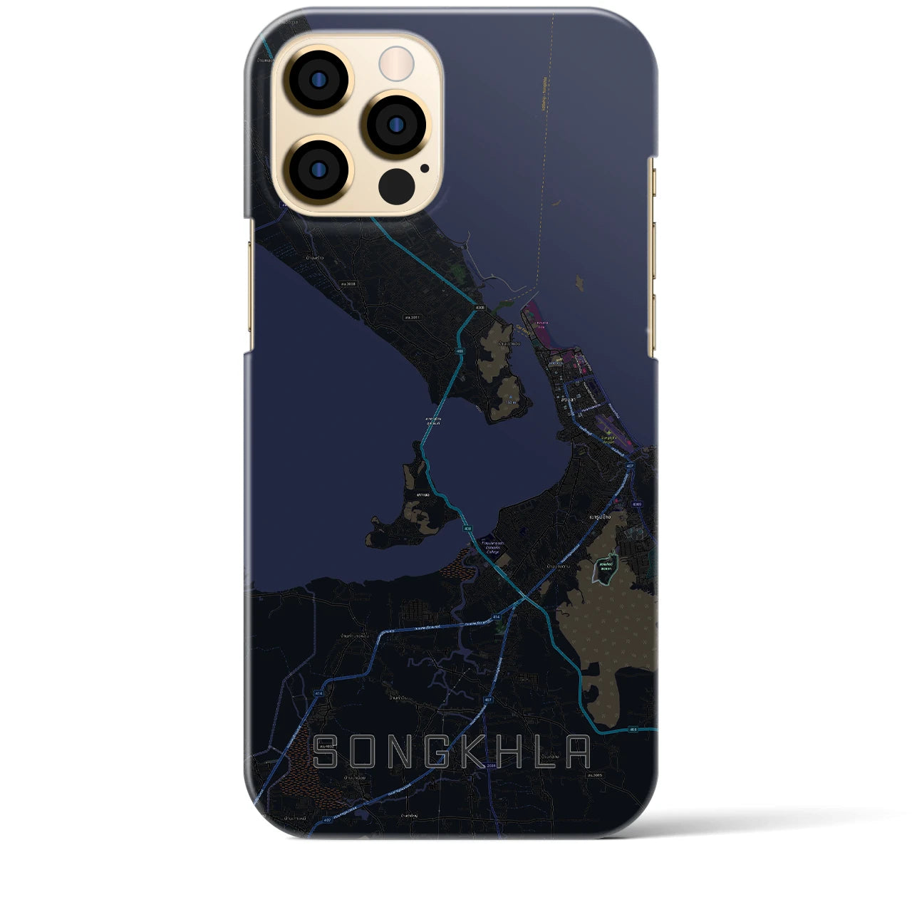 【ソンクラー(タイ)】地図柄iPhoneケース(バックカバータイプ)