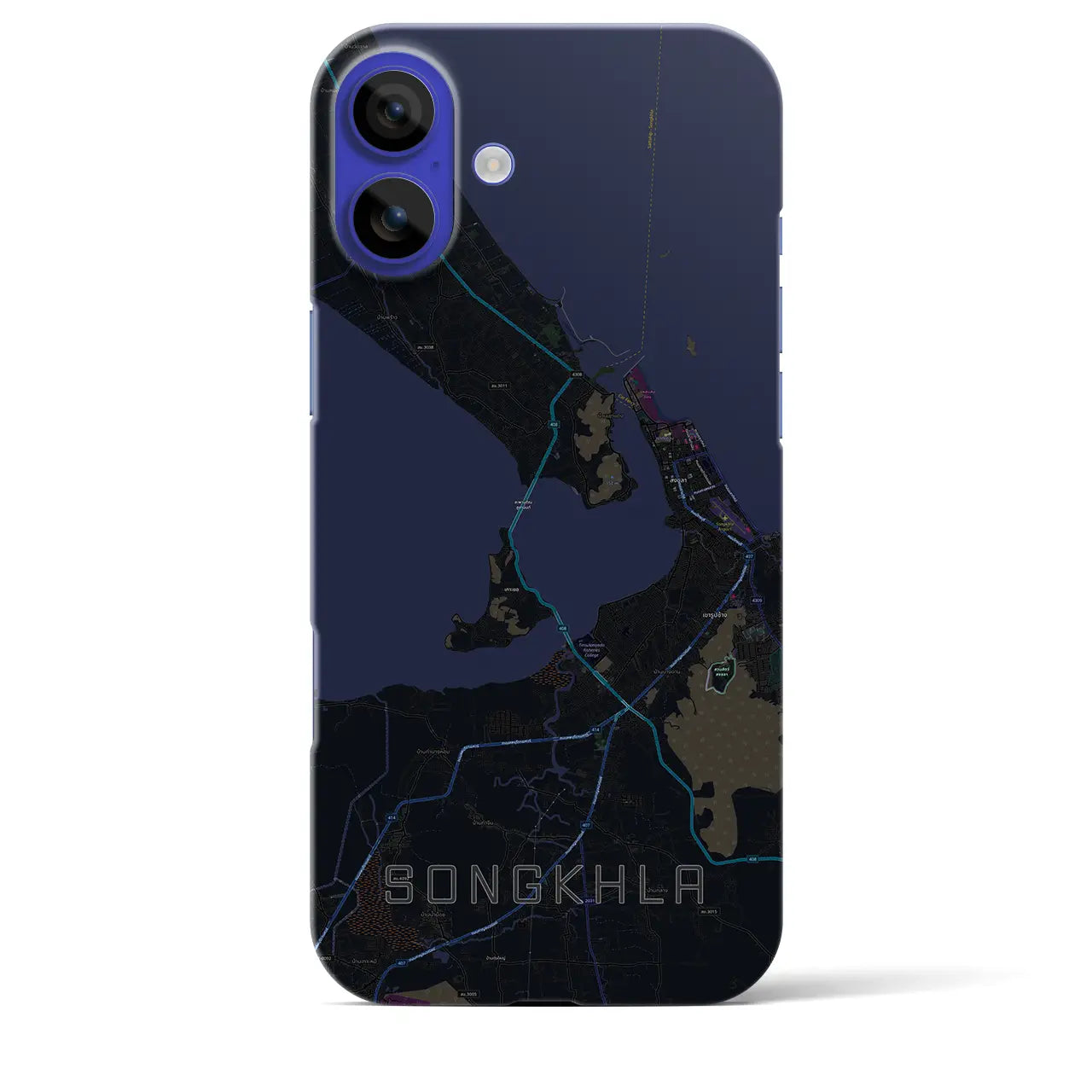【ソンクラー(タイ)】地図柄iPhoneケース(バックカバータイプ)