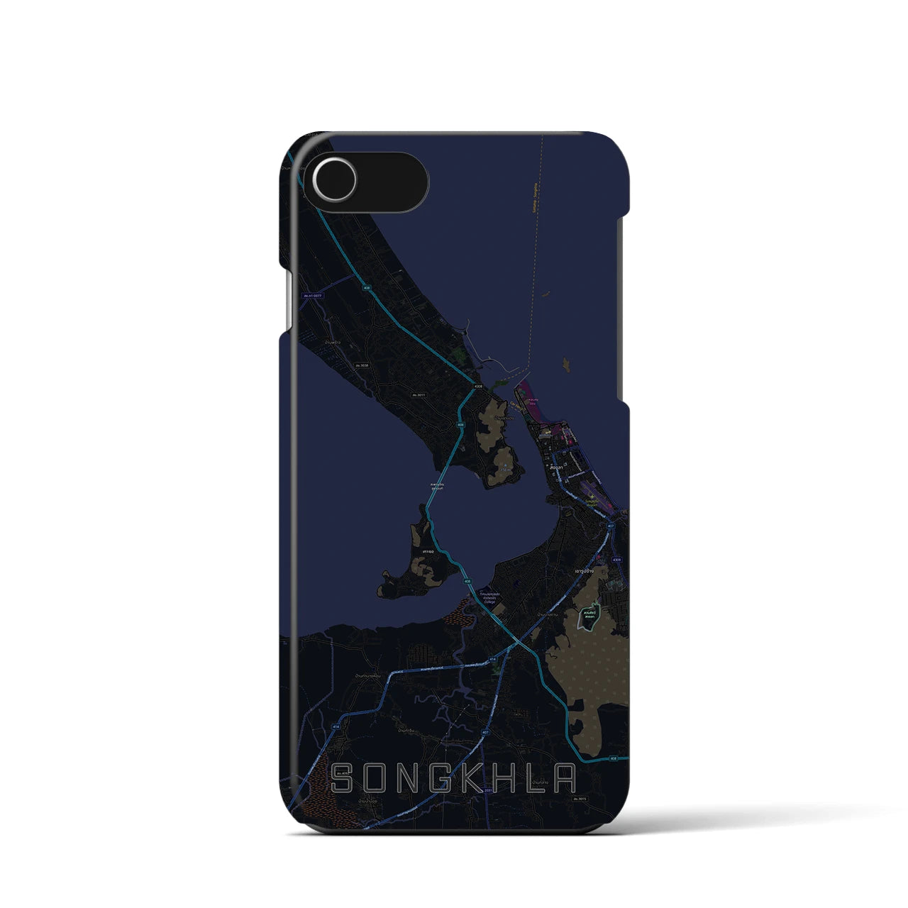 【ソンクラー(タイ)】地図柄iPhoneケース(バックカバータイプ)