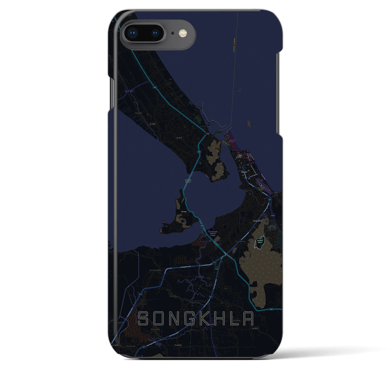 【ソンクラー(タイ)】地図柄iPhoneケース(バックカバータイプ)