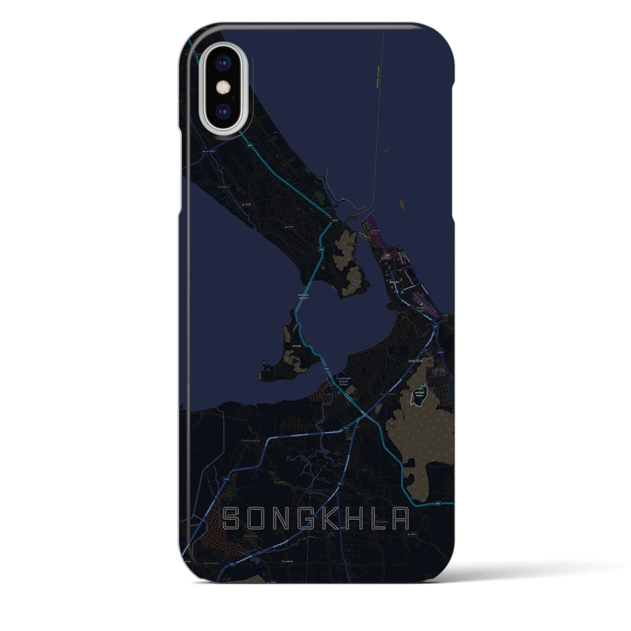 【ソンクラー(タイ)】地図柄iPhoneケース(バックカバータイプ)