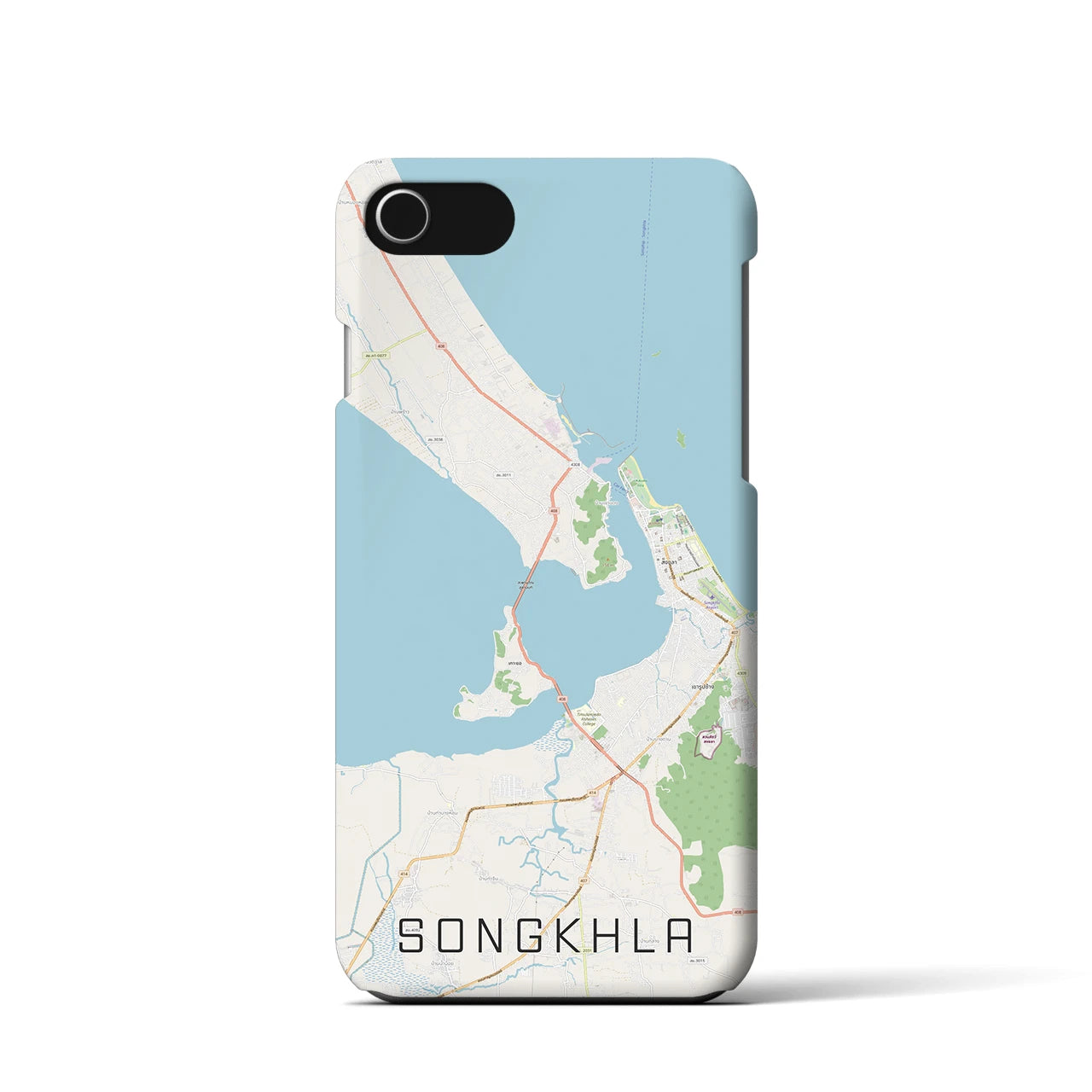 【ソンクラー(タイ)】地図柄iPhoneケース(バックカバータイプ)