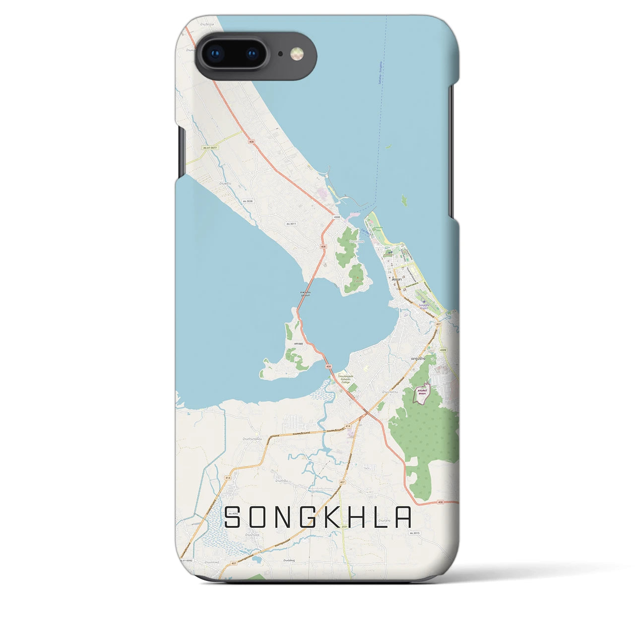 【ソンクラー(タイ)】地図柄iPhoneケース(バックカバータイプ)