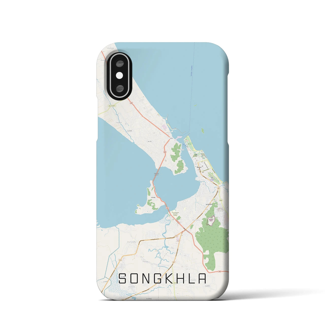 【ソンクラー(タイ)】地図柄iPhoneケース(バックカバータイプ)