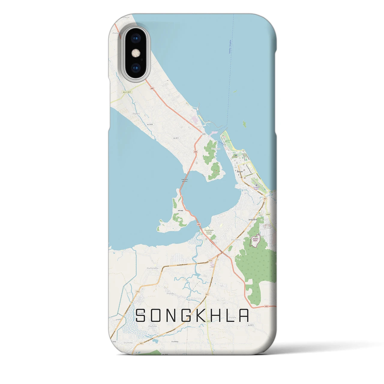 【ソンクラー(タイ)】地図柄iPhoneケース(バックカバータイプ)
