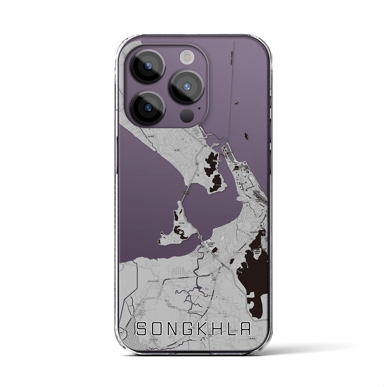 【ソンクラー(タイ)】地図柄iPhoneケース(クリアタイプ)