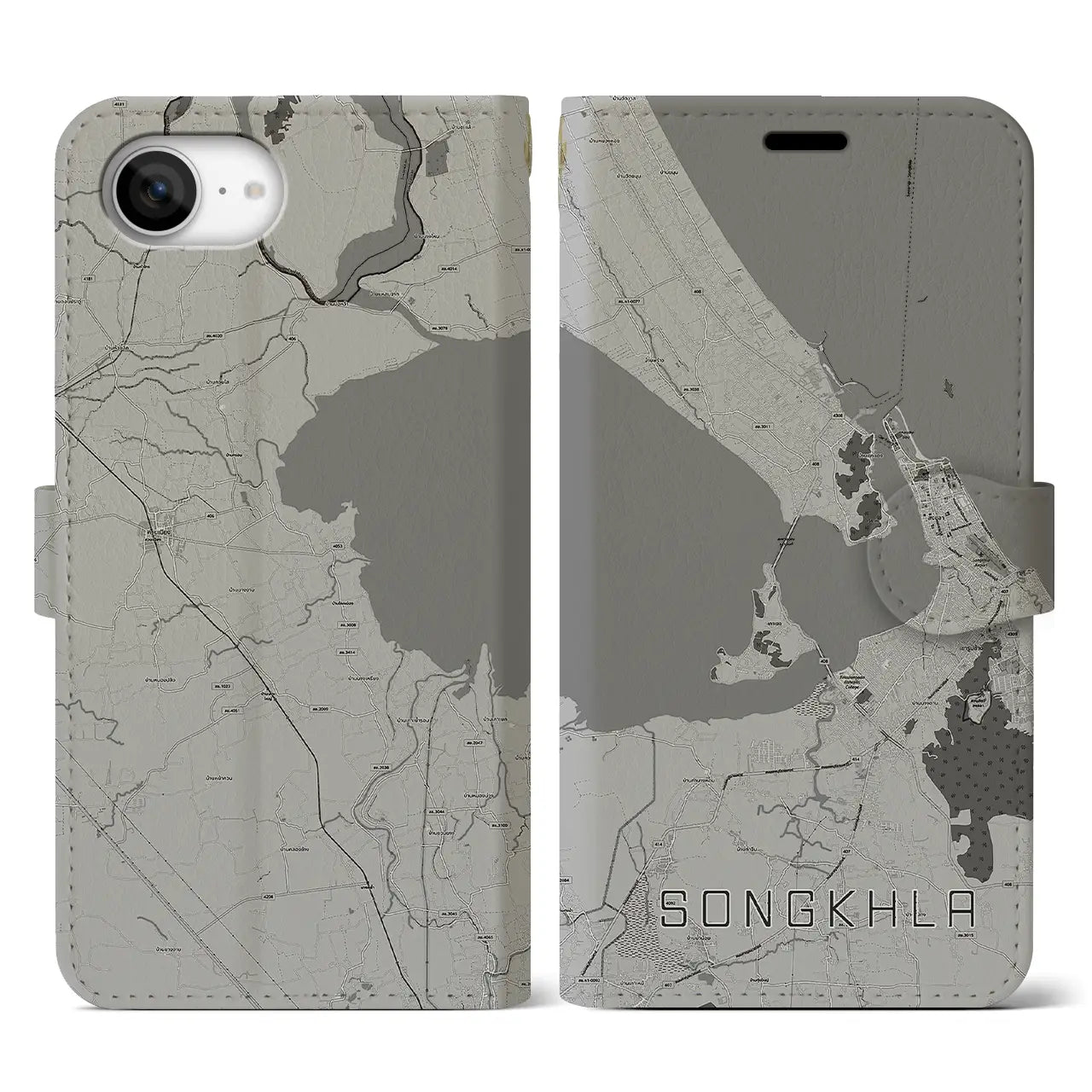 【ソンクラー(タイ)】地図柄iPhoneケース(手帳タイプ)