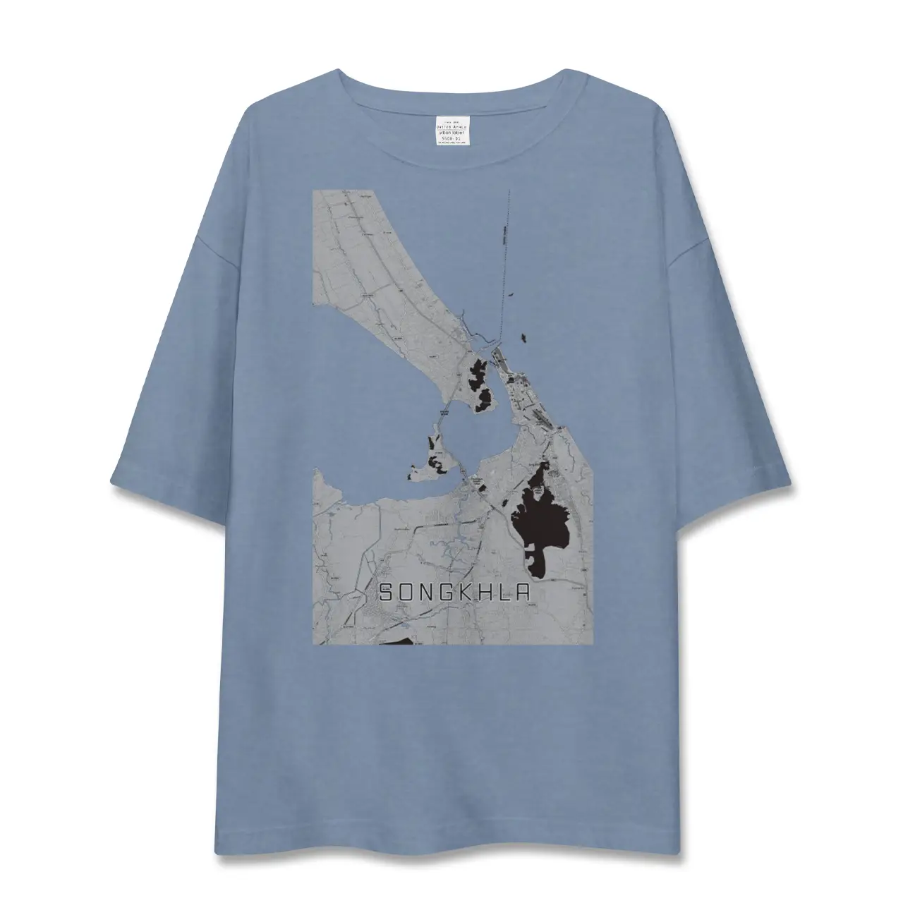 【ソンクラー(タイ)】地図柄ビッグシルエットTシャツ