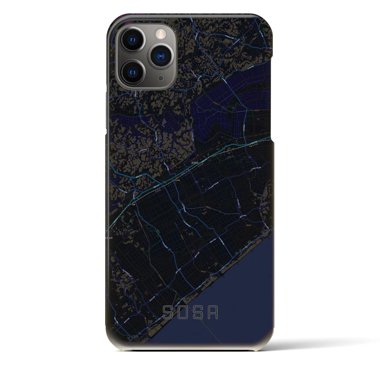 【匝瑳(千葉県)】地図柄iPhoneケース(バックカバータイプ)