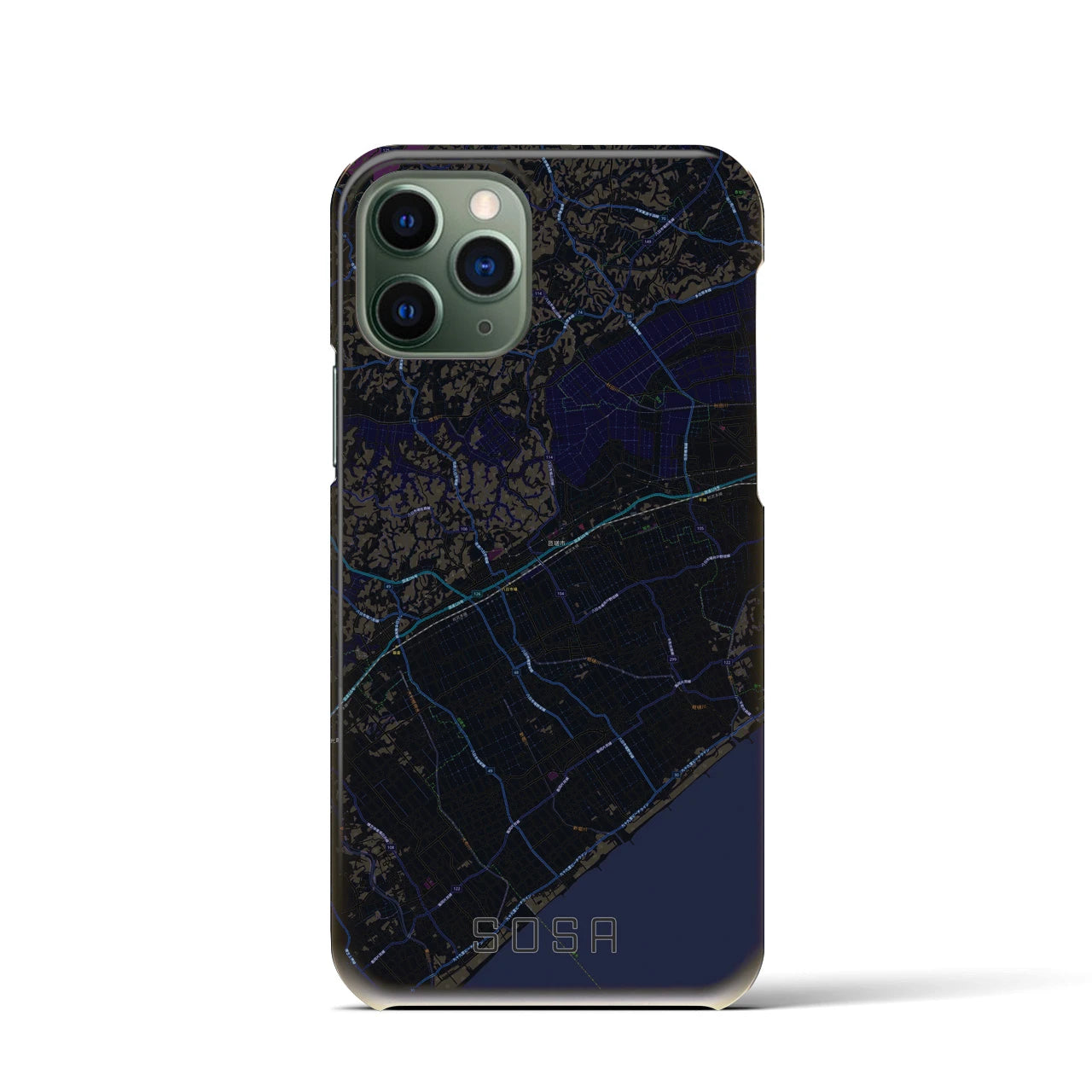 【匝瑳(千葉県)】地図柄iPhoneケース(バックカバータイプ)