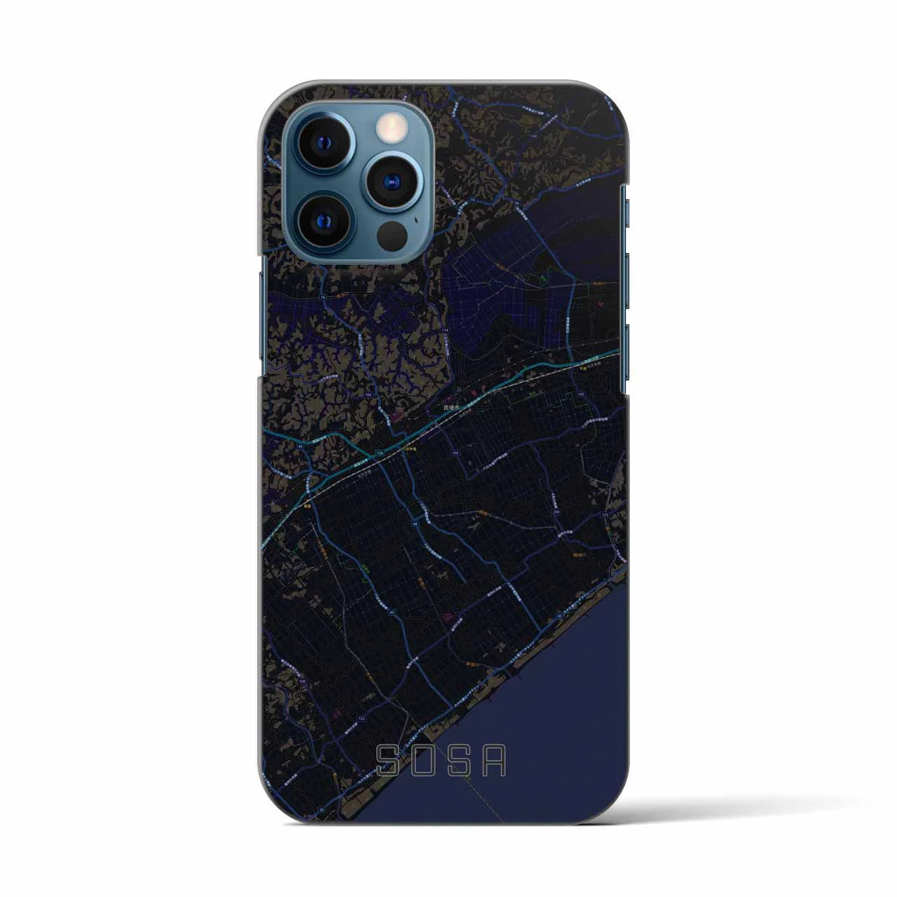 【匝瑳(千葉県)】地図柄iPhoneケース(バックカバータイプ)